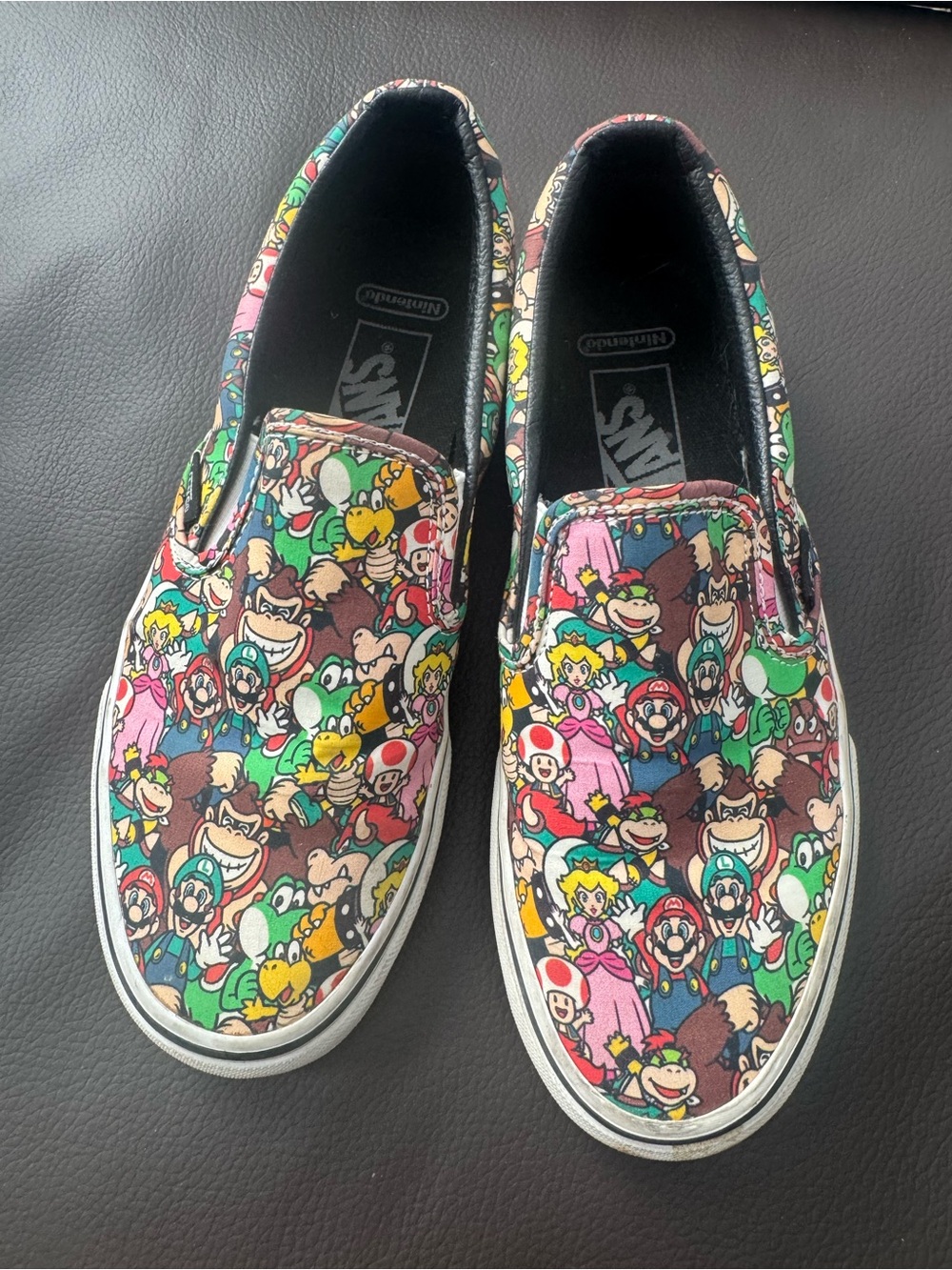 Van x Nintendo supper Mario slip-on sneakers size W7